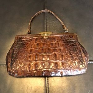 Vintage Leather Handbag (Possibly Alligator)